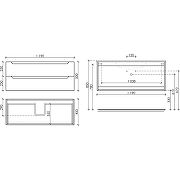 Подвесная тумба под раковину Sancos Norma 2.0 NR2.0120-1W 120см белый глянец